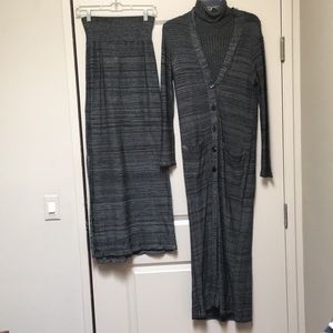 Vintage Kenzo Knit 3 piece set black grey